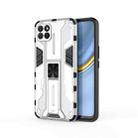 For Honor Play 20 Supersonic PC + TPU Shock-proof Protective Case with Holder(Silver) - 1