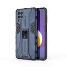 For Samsung Galaxy M12 Supersonic PC + TPU Shock-proof Protective Case with Holder(Dark Blue) - 1