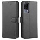 For vivo S9e AZNS Skin Feel Calf Texture Horizontal Flip Leather Case with Card Slots & Holder & Wallet(Black) - 1