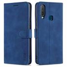 For vivo Y17 / Y3 / Y3S AZNS Skin Feel Calf Texture Horizontal Flip Leather Case with Card Slots & Holder & Wallet(Blue) - 1