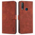 For vivo Y17 / Y3 / Y3S AZNS Skin Feel Calf Texture Horizontal Flip Leather Case with Card Slots & Holder & Wallet(Brown) - 1