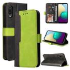 For Samsung Galaxy A02 / M02 EU Version Business Stitching-Color Horizontal Flip PU Leather Case with Holder & Card Slots & Photo Frame(Green) - 1