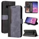 For Samsung Galaxy S10+ Business Stitching-Color Horizontal Flip PU Leather Case with Holder & Card Slots & Photo Frame(Grey) - 1