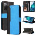 For Samsung Galaxy S20 FE / S20 Lite 5G / 4G Business Stitching-Color Horizontal Flip PU Leather Case with Holder & Card Slots & Photo Frame(Blue) - 1