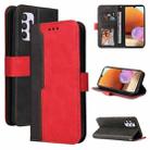 For Samsung Galaxy A32 4G Business Stitching-Color Horizontal Flip PU Leather Case with Holder & Card Slots & Photo Frame(Red) - 1