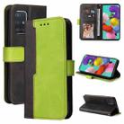 For Samsung Galaxy A51 4G / M40s 4G Business Stitching-Color Horizontal Flip PU Leather Case with Holder & Card Slots & Photo Frame(Green) - 1