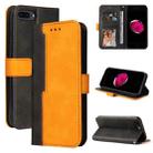 Business Stitching-Color Horizontal Flip PU Leather Case with Holder & Card Slots & Photo Frame For iPhone 8 Plus / 7 Plus(Orange) - 1