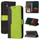 For iPhone 11 Business Stitching-Color Horizontal Flip PU Leather Case with Holder & Card Slots & Photo Frame (Green) - 1