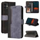 For iPhone 11 Business Stitching-Color Horizontal Flip PU Leather Case with Holder & Card Slots & Photo Frame (Gray) - 1