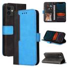 For iPhone 11 Business Stitching-Color Horizontal Flip PU Leather Case with Holder & Card Slots & Photo Frame (Blue) - 1
