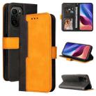 For Xiaomi Redmi K40/K40 Pro/Poco F3/Mi 11i Business Stitching-Color Horizontal Flip PU Leather Case with Holder & Card Slots & Photo Frame(Orange) - 1