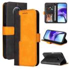 For Xiaomi Redmi Note 9T / Note 9 5G Business Stitching-Color Horizontal Flip PU Leather Case with Holder & Card Slots & Photo Frame(Orange) - 1