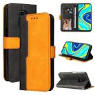 For Xiaomi Redmi Note 9S/Note 9 Pro/Note 9 Pro Max Business Stitching-Color Horizontal Flip PU Leather Case with Holder & Card Slots & Photo Frame(Orange) - 1
