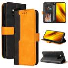 For Xiaomi Poco X3 / X3 Pro / X3 NFC Business Stitching-Color Horizontal Flip PU Leather Case with Holder & Card Slots & Photo Frame(Orange) - 1