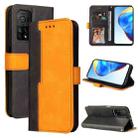 For Xiaomi Mi 10T Pro/Mi 10T 5G/Redmi K30S Business Stitching-Color Horizontal Flip PU Leather Case with Holder & Card Slots & Photo Frame(Orange) - 1