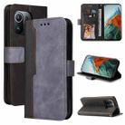For Xiaomi Mi 11 Pro Business Stitching-Color Horizontal Flip PU Leather Case with Holder & Card Slots & Photo Frame(Gray) - 1