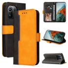 For Xiaomi Mi 11 Pro Business Stitching-Color Horizontal Flip PU Leather Case with Holder & Card Slots & Photo Frame(Orange) - 1