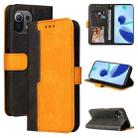 For Xiaomi Mi 11 Business Stitching-Color Horizontal Flip PU Leather Case with Holder & Card Slots & Photo Frame(Orange) - 1