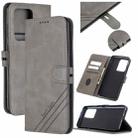 For Samsung Galaxy S20 Ultra Stitching Style 2-Color Cow Texture Horizontal Flip PU Leather Case with Holder & Card Slot & Lanyard(Gray) - 1