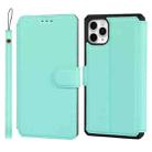 For iPhone 11 Pro Plain Texture Horizontal Flip PU Leather Case with Holder & Card Slots & Photo Frame & Wallet & Strap (Blue) - 1