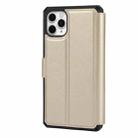 For iPhone 11 Pro Plain Texture Horizontal Flip PU Leather Case with Holder & Card Slots & Photo Frame & Wallet & Strap (Gold) - 3