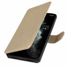 For iPhone 11 Pro Plain Texture Horizontal Flip PU Leather Case with Holder & Card Slots & Photo Frame & Wallet & Strap (Gold) - 6