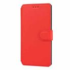 For iPhone 11 Plain Texture Horizontal Flip PU Leather Case with Holder & Card Slots & Photo Frame & Wallet & Strap (Red) - 2