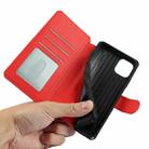 For iPhone 11 Plain Texture Horizontal Flip PU Leather Case with Holder & Card Slots & Photo Frame & Wallet & Strap (Red) - 7