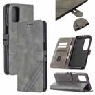 For Samsung Galaxy A42 5G Stitching Style 2-Color Cow Texture Horizontal Flip PU Leather Case with Holder & Card Slot & Lanyard(Gray) - 1