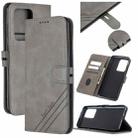 For Samsung Galaxy Note20 Ultra Stitching Style 2-Color Cow Texture Horizontal Flip PU Leather Case with Holder & Card Slot & Lanyard(Gray) - 1