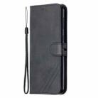 For Samsung Galaxy S21+ 5G Stitching Style 2-Color Cow Texture Horizontal Flip PU Leather Case with Holder & Card Slot & Lanyard(Black) - 2