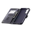 For Samsung Galaxy S21+ 5G Stitching Style 2-Color Cow Texture Horizontal Flip PU Leather Case with Holder & Card Slot & Lanyard(Black) - 4