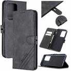For Samsung Galaxy S21 Ultra 5G Stitching Style 2-Color Cow Texture Horizontal Flip PU Leather Case with Holder & Card Slot & Lanyard(Black) - 1