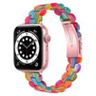 Oval Resin Watch Band For Apple Watch Series 9&8&7 41mm / SE 3&SE 2&6&SE&5&4 40mm / 3&2&1 38mm(Rainbow) - 1