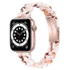 Oval Resin Watch Band For Apple Watch Series 8&7 41mm / SE 2&6&SE&5&4 40mm / 3&2&1 38mm(Nougat) - 1