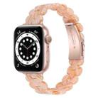 Oval Resin Watch Band For Apple Watch Series 8&7 41mm / SE 2&6&SE&5&4 40mm / 3&2&1 38mm(Silk White) - 1