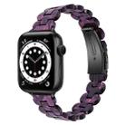 Oval Resin Watch Band For Apple Watch Series 9&8&7 41mm / SE 3&SE 2&6&SE&5&4 40mm / 3&2&1 38mm(Purple Light) - 1