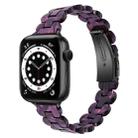 Oval Resin Watch Band For Apple Watch Ultra 49mm / Series 8&7 45mm / SE 2&6&SE&5&4 44mm / 3&2&1 42mm(Purple Light) - 1