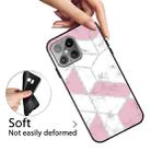 Frosted Fashion Marble Shockproof  TPU Protective Case For iPhone 13(White Block) - 3