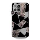 Frosted Fashion Marble Shockproof  TPU Protective Case For iPhone 13(Black Gold Triangle) - 1