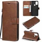 For Motorola Moto G50 Solid Color Horizontal Flip Protective Leather Case with Holder & Card Slots & Wallet & Photo Frame & Lanyard(Brown) - 1