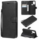 For Motorola Moto G50 Solid Color Horizontal Flip Protective Leather Case with Holder & Card Slots & Wallet & Photo Frame & Lanyard(Black) - 1