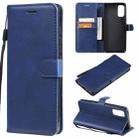 For Motorola Moto G50 Solid Color Horizontal Flip Protective Leather Case with Holder & Card Slots & Wallet & Photo Frame & Lanyard(Blue) - 1