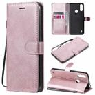 For Motorola Moto E7 Power Solid Color Horizontal Flip Protective Leather Case with Holder & Card Slots & Wallet & Photo Frame & Lanyard(Rose Gold) - 1