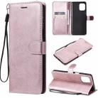 For Motorola Edge S 4G Solid Color Horizontal Flip Protective Leather Case with Holder & Card Slots & Wallet & Photo Frame & Lanyard(Rose Gold) - 1