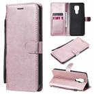 For Motorola Moto G Play 2021 Solid Color Horizontal Flip Protective Leather Case with Holder & Card Slots & Wallet & Photo Frame & Lanyard(Rose Gold) - 1