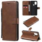 For Motorola Moto G10 / G30 Solid Color Horizontal Flip Protective Leather Case with Holder & Card Slots & Wallet & Photo Frame & Lanyard(Brown) - 1