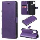 For Motorola Moto G10 / G30 Solid Color Horizontal Flip Protective Leather Case with Holder & Card Slots & Wallet & Photo Frame & Lanyard(Purple) - 1