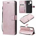 For Motorola Moto G10 / G30 Solid Color Horizontal Flip Protective Leather Case with Holder & Card Slots & Wallet & Photo Frame & Lanyard(Rose Gold) - 1
