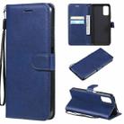 For Xiaomi Redmi Note 10 5G / Poco M3 Pro Solid Color Horizontal Flip Protective Leather Case with Holder & Card Slots & Wallet & Photo Frame & Lanyard(Blue) - 1